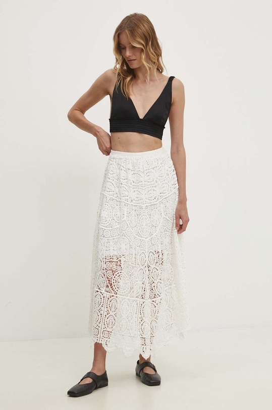 Bavlněná sukně Answear.LAB GH1926.HWK bílá WW24