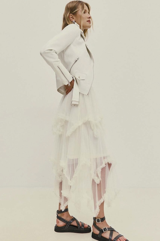 Answear.LAB szoknya sima bézs ck08226.fh