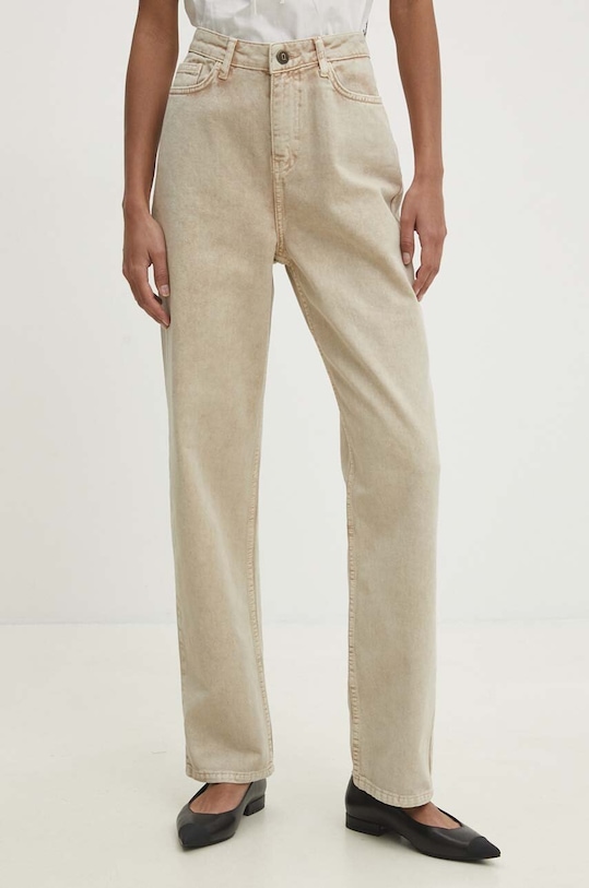 Answear Lab blugi din bumbac bej 9452.tjs