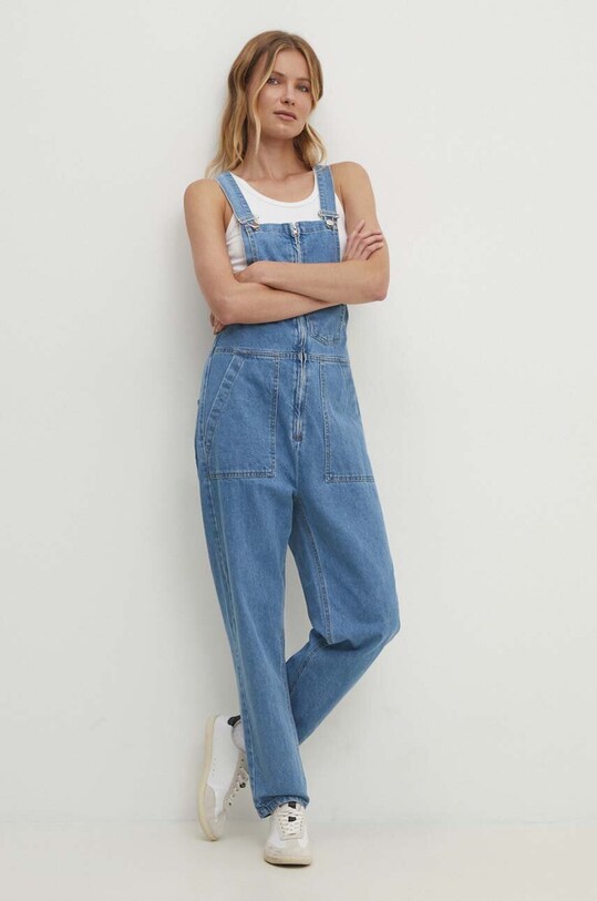 Answear Lab ogrodniczki jeansowe niebieski s74.TWK