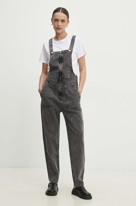 Answear Lab ogrodniczki jeansowe szary s74.TWK