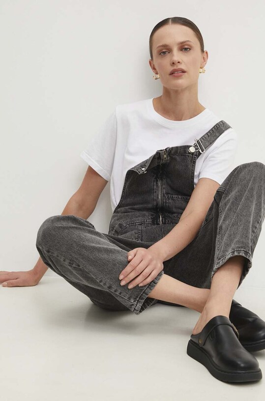 Answear Lab ogrodniczki jeansowe s74.TWK szary WW24