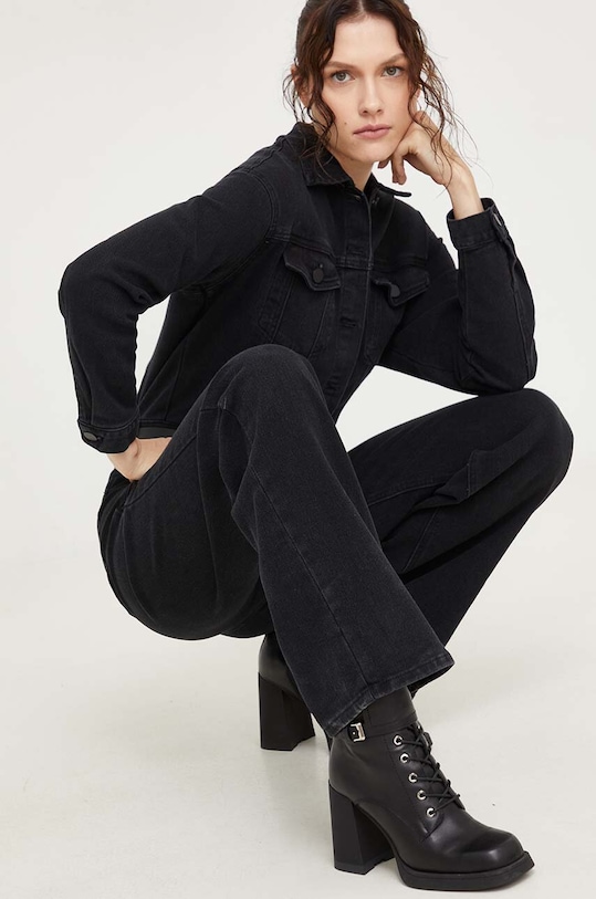 Džínový overal Answear.LAB rd2208.fh černá WW24
