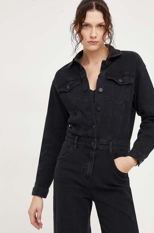 Džínový overal Answear.LAB černá rd2208.fh