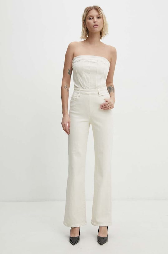 Answear Lab kombinezon jeansowy casual beżowy RD2239.hh