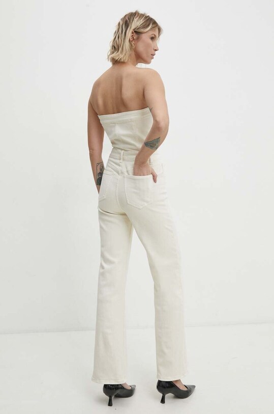 Odzież Answear Lab kombinezon jeansowy RD2239.hh beżowy