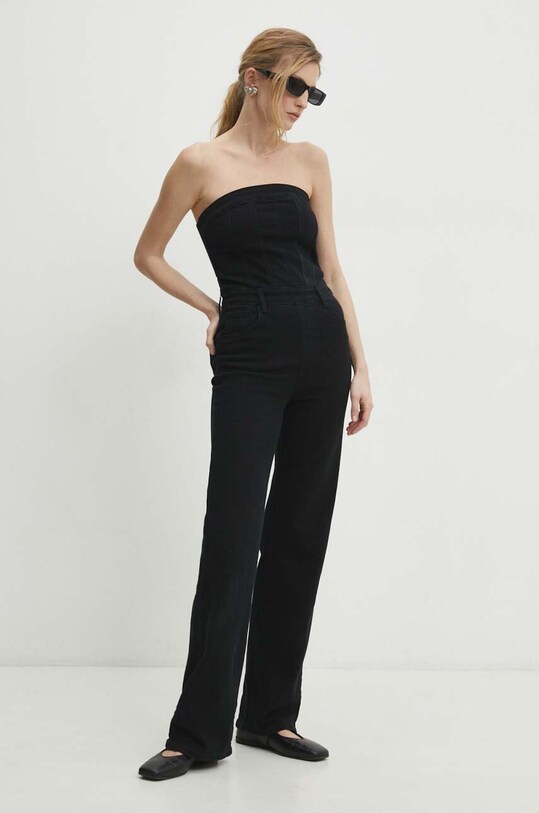 Answear Lab kombinezon jeansowy casual czarny RD2239.hh