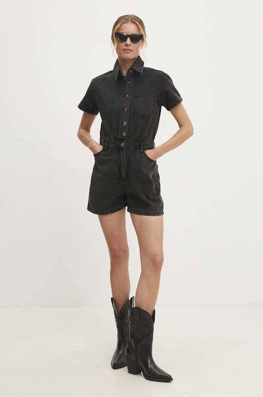 Answear Lab salopeta jeans 68.tjs negru WW24