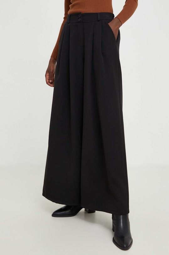 Answear Lab pantaloni alta nero 16116.HWK