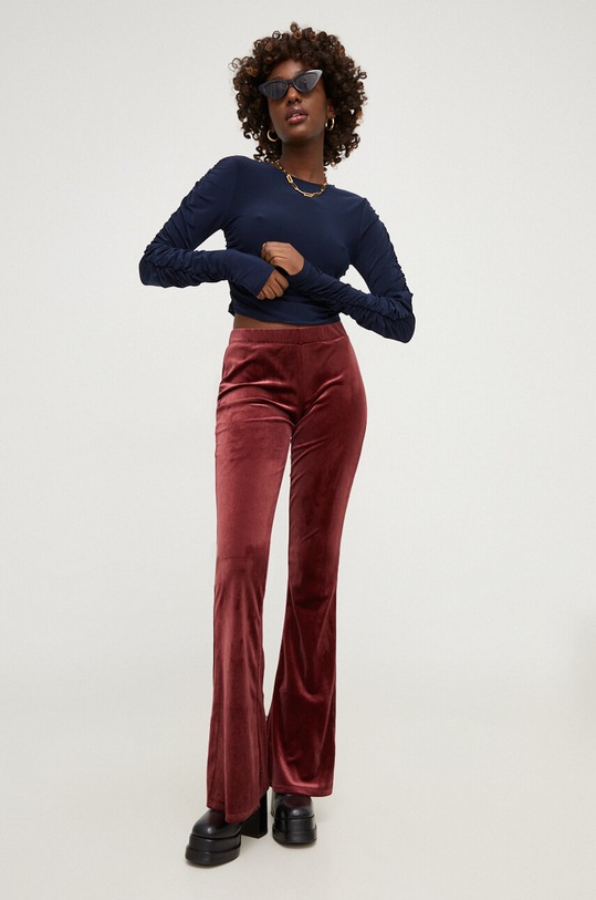 Answear Lab pantaloni c2886.FKK burgundia WW24