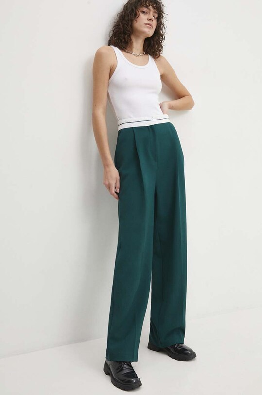 Штани Answear.LAB з еластаном зелений 50651.TKK