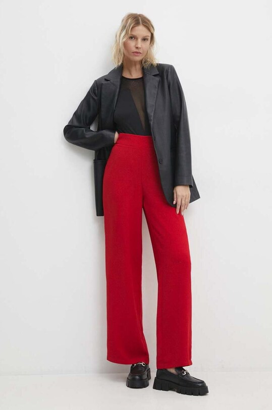 Answear Lab pantaloni 5502.TWK rosu WW24