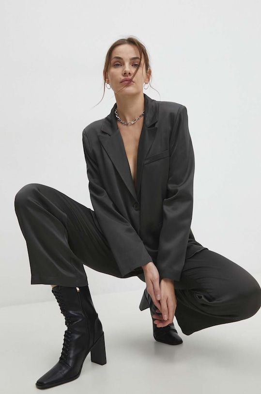 Hlače Answear.LAB siva 18967.1TWK