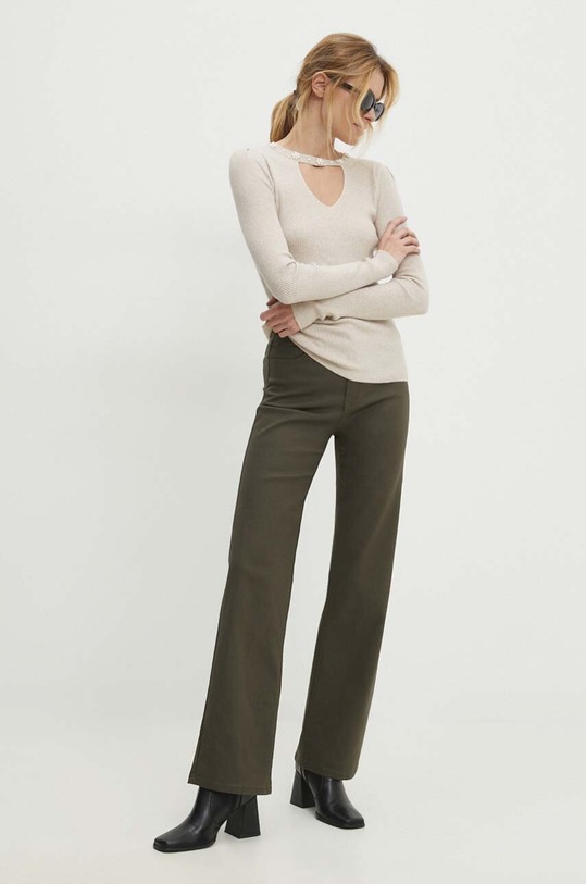 Kalhoty Answear.LAB RD83353.HWK zelená WW24