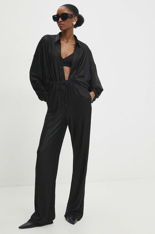 Hlače Answear.LAB pletivo crna M519.HWK