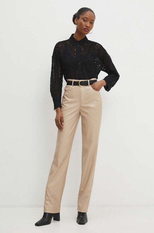 Answear Lab pantaloni M515.1HWK bej WW24