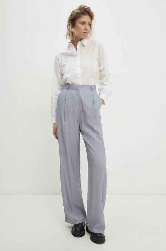 Answear Lab pantaloni panza gri 21y70827.tdb