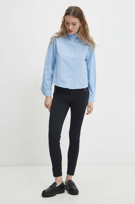 Answear Lab pantaloni 24k80070.tdb bleumarin WW24