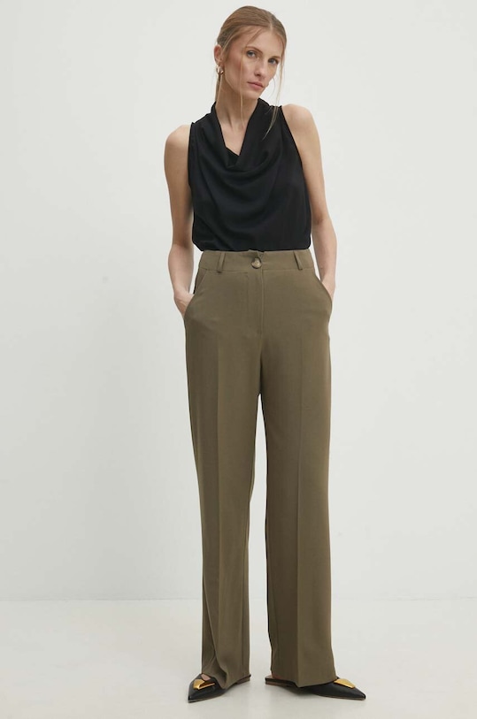 Answear Lab pantaloni 1343.td verde WW24