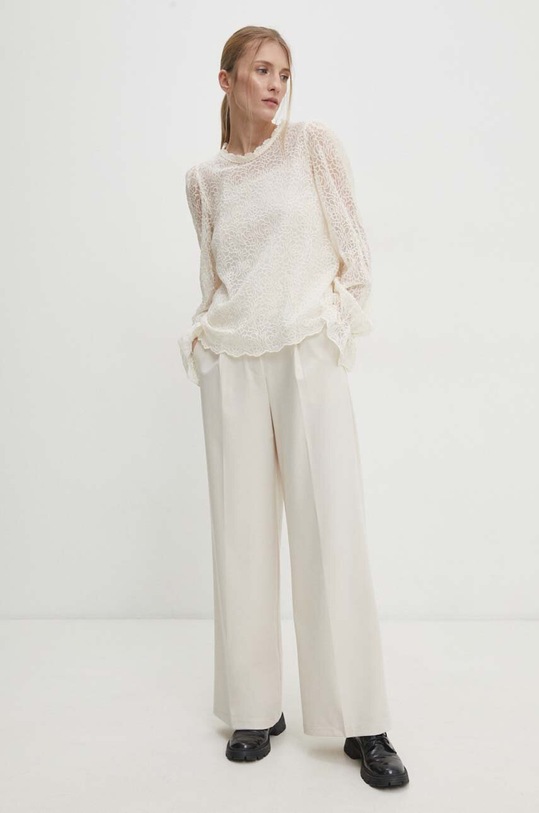 Answear.LAB spodnie b9036.IKK beżowy WW24