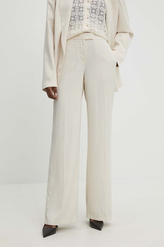 Answear Lab pantaloni drept bej W24S.LF.031144.TJS