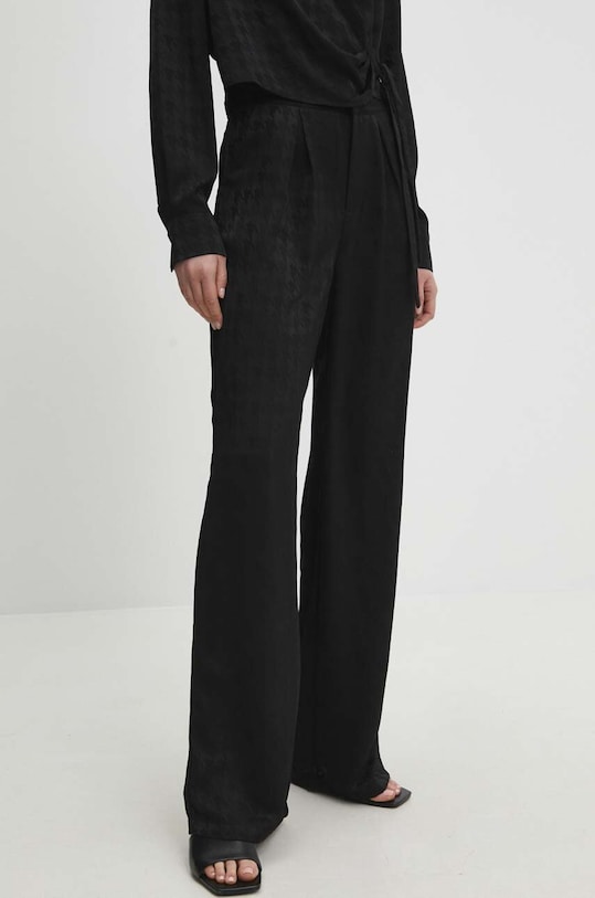 Answear Lab pantaloni panza negru 37165jp.ijs