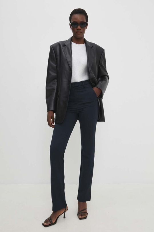 Answear Lab pantaloni panza bleumarin 71224.th