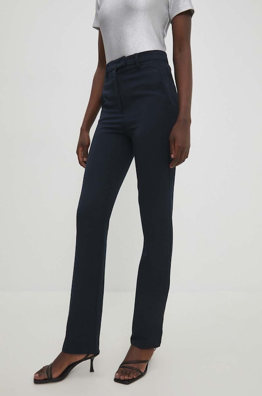 Answear Lab pantaloni 71224.th bleumarin WW24