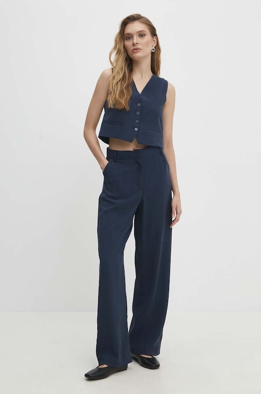 Answear Lab pantaloni 8078..td bleumarin WW24