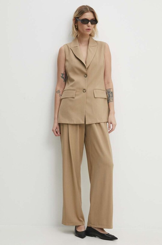 Answear Lab pantaloni 1335.td bej WW24
