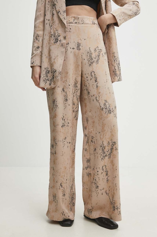 Answear Lab pantaloni alta beige 5014.td