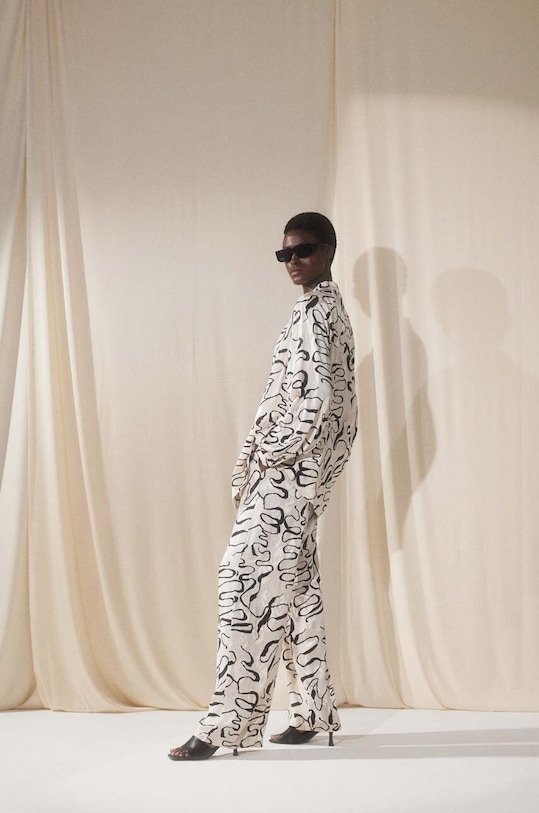 Kalhoty Answear.LAB high béžová 39455.td