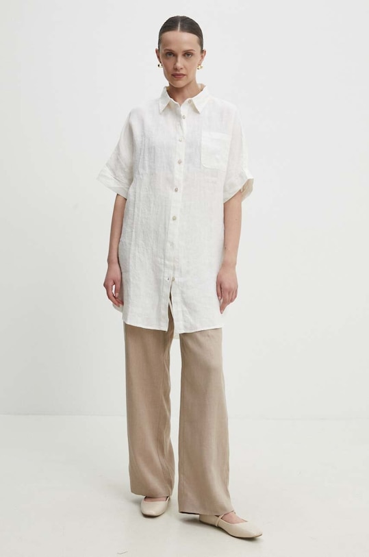 Ľanové nohavice Answear.LAB p2419.fh béžová WW24