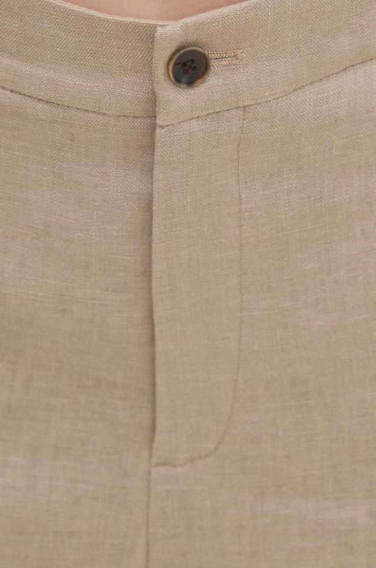 Ľanové nohavice Answear.LAB béžová p2419.fh