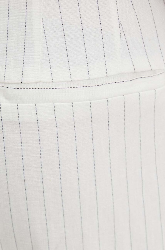 Kalhoty s příměsí lnu Answear.LAB bílá p2412.fh