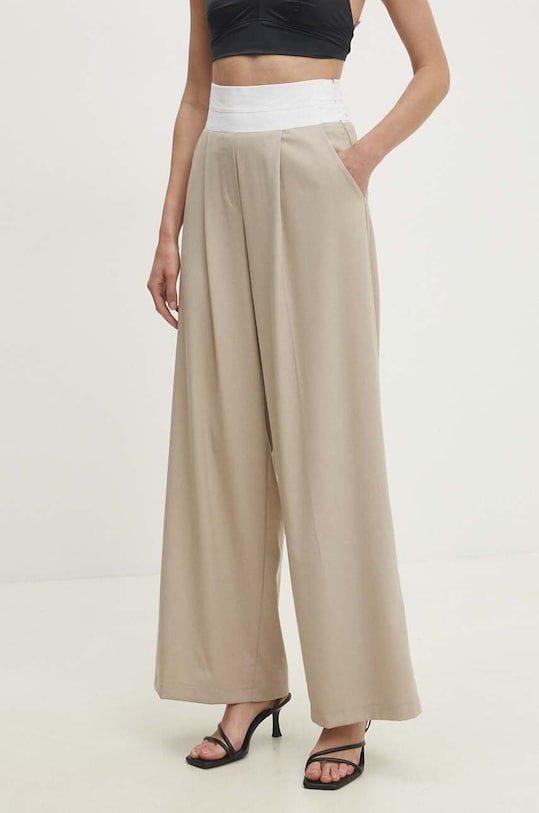 Answear Lab pantaloni panza bej 1484.tjs