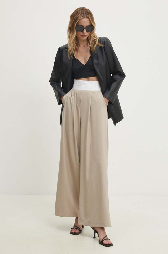 Answear Lab pantaloni 1484.tjs bej WZ24