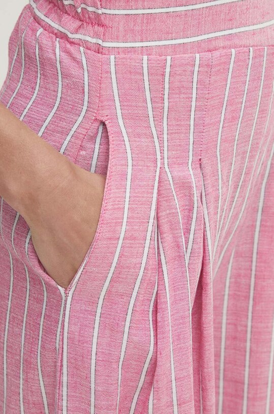 Answear Lab pantaloni de bumbac roz sng.spd05o.tjs