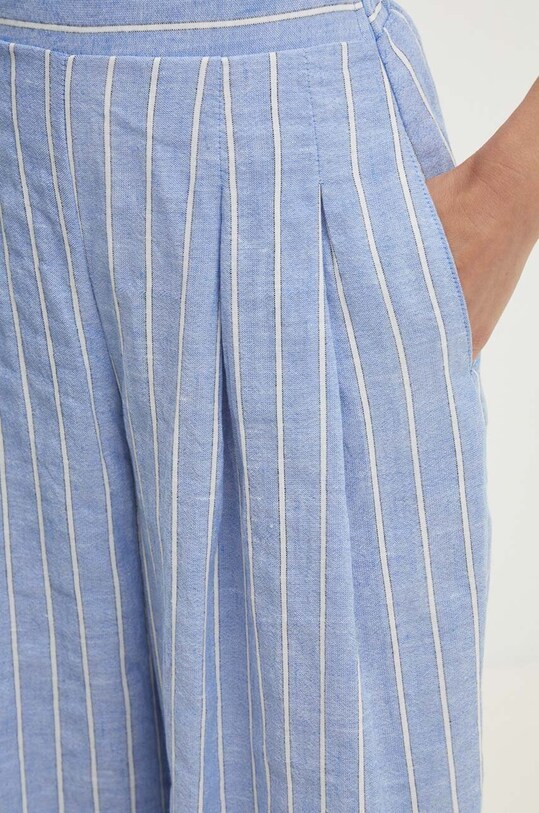 Answear Lab pantaloni de bumbac albastru sng.spd05o.tjs