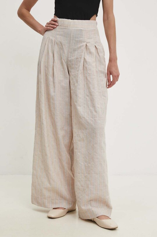 Памучен панталон Answear.LAB sng.spd05o.tjs бежов WW24