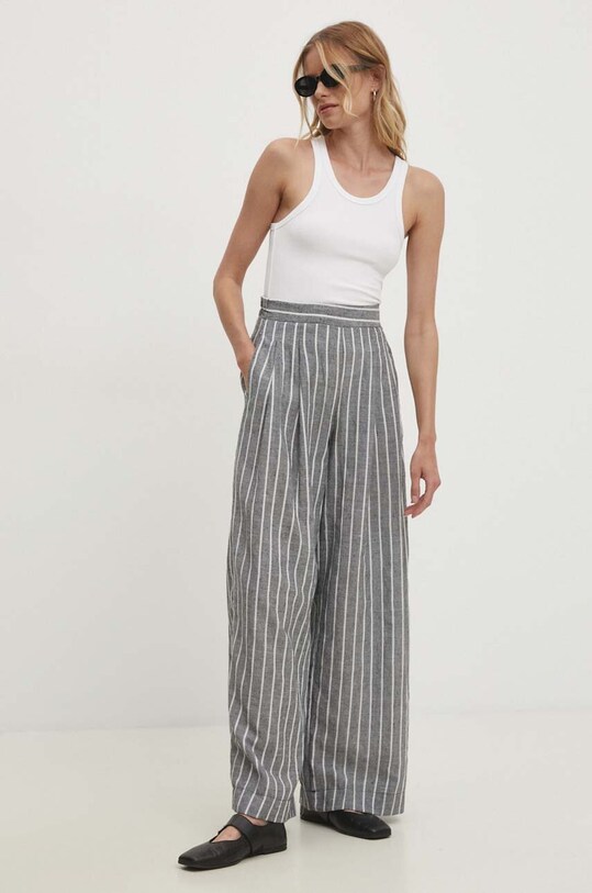 Answear Lab pantaloni de bumbac sng.spd05o.tjs gri WW24