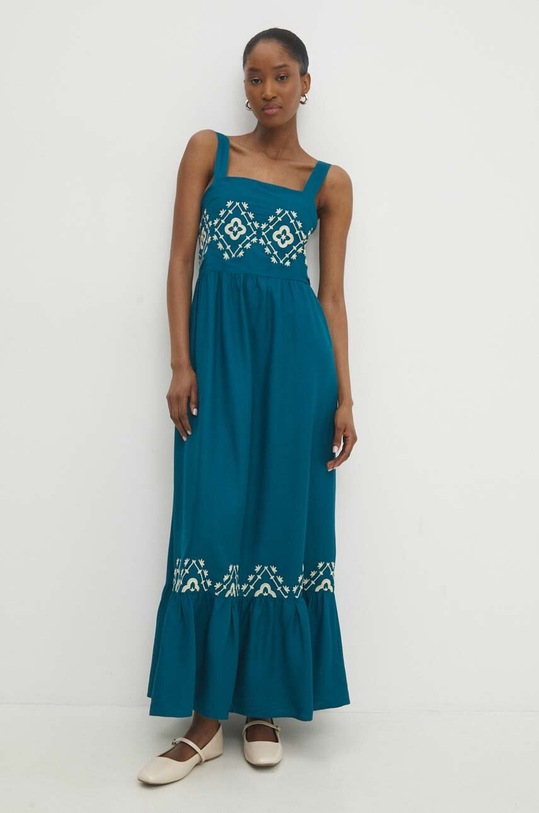 Answear Lab rochie maxi bleumarin 4095.HWK