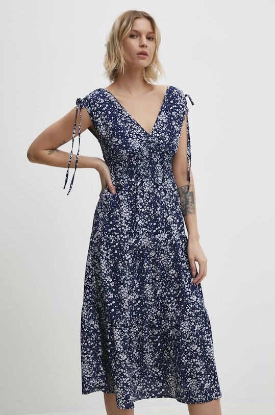 Answear Lab rochie midi bleumarin NL233920.gdb