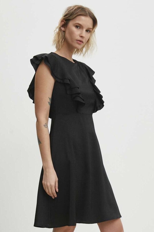 Answear Lab rochie mini negru 3737d.FJS