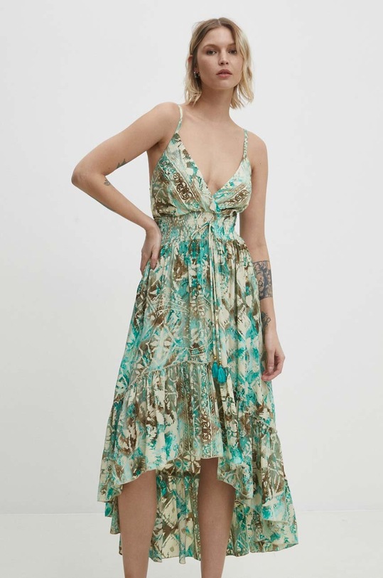 Φόρεμα Answear.LAB εμπριμέ τιρκουάζ 3525.HWK