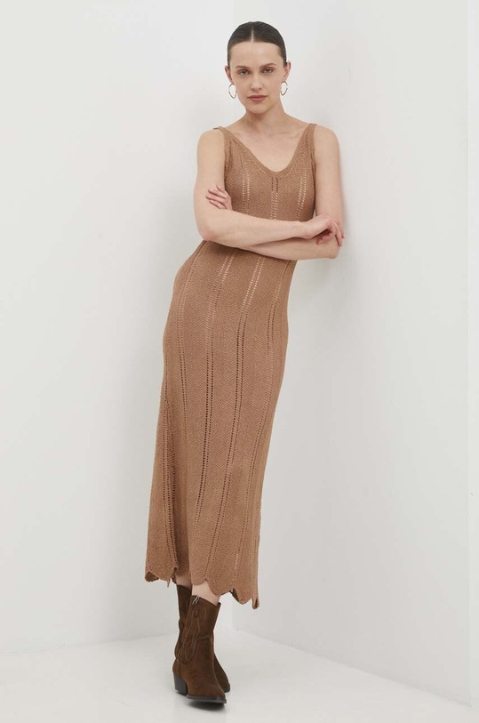 Answear Lab sukienka casual brązowy tt4048.td