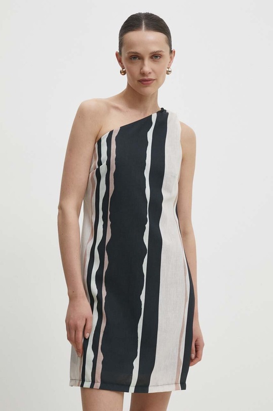 Φόρεμα Answear.LAB εμπριμέ μπεζ ssd03d.tjs