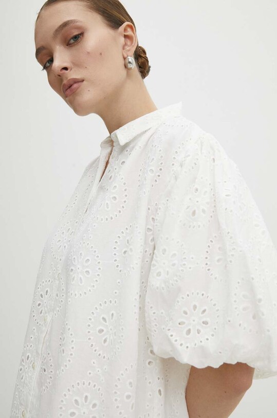Answear Lab rochie din bumbac mini alb 18217.tjs