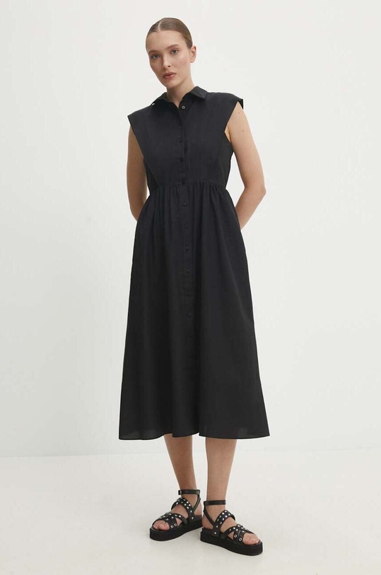 Bavlnené šaty Answear.LAB bavlna čierna 6338.tjs