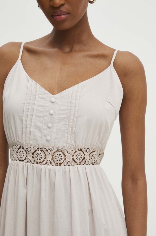 Answear Lab rochie din bumbac 1502.ijs bej